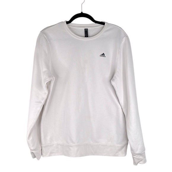 Adidas Golf White Crewneck Long Sleeve Sweatshirt Size Large - Picture 1 of 6